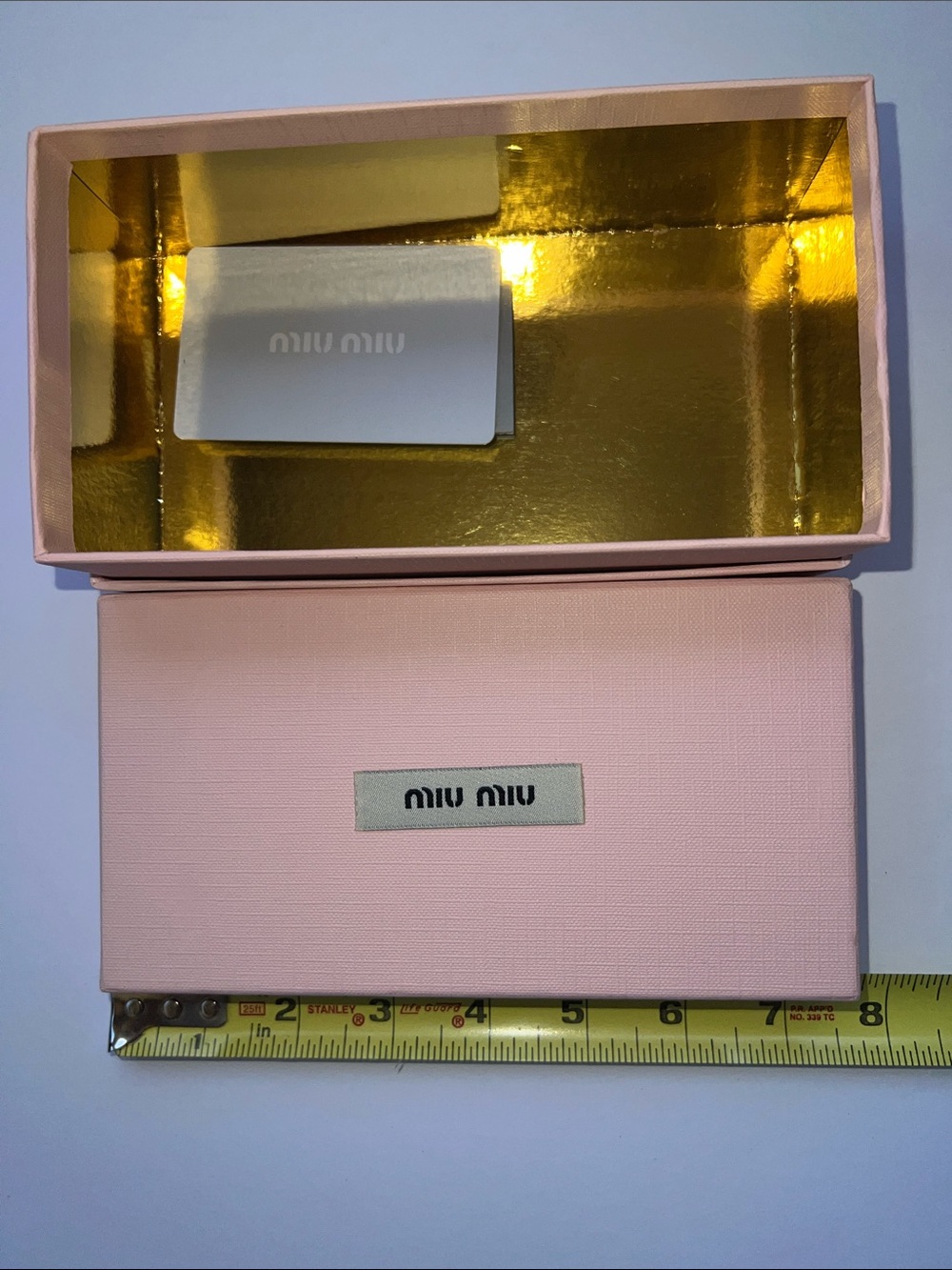 Miu Miu Blush Pink Accessory Box with Gold Lining